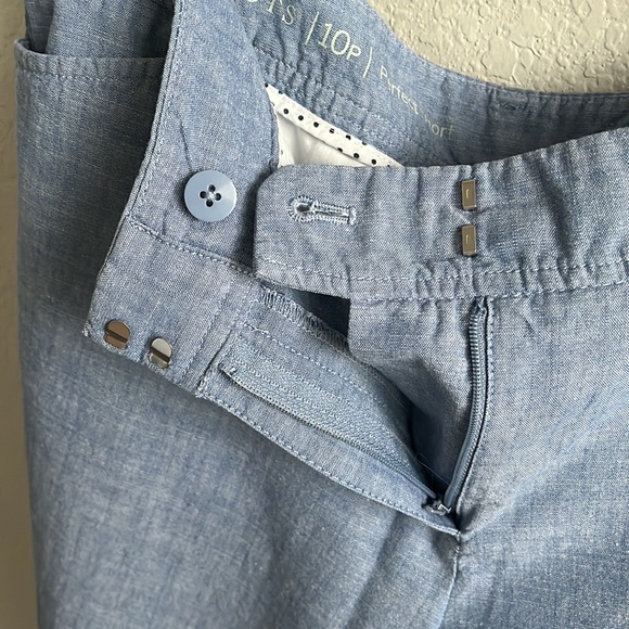 Talbots Chambray Perfect Short Blue 10P - Picture 4 of 7